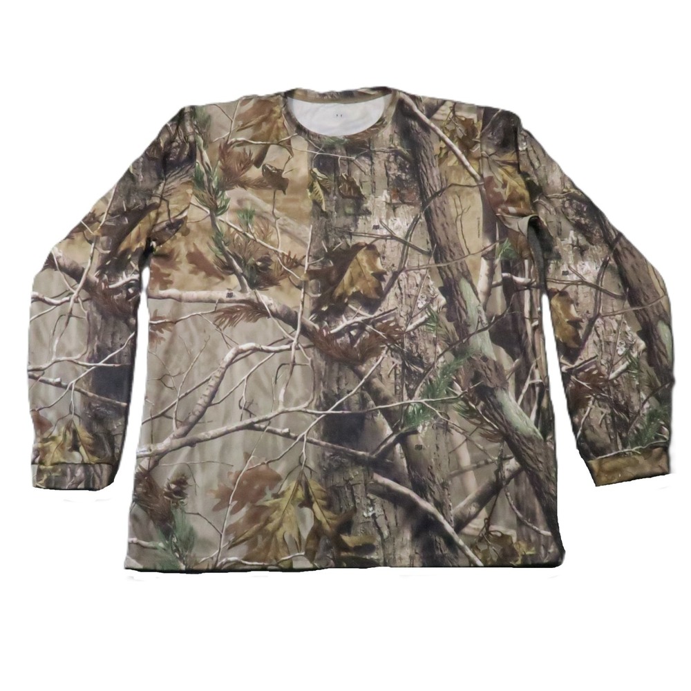 Under Armour Camo Hunting Shirt Men XL Realtree Long Sleeve Performance Outdoor